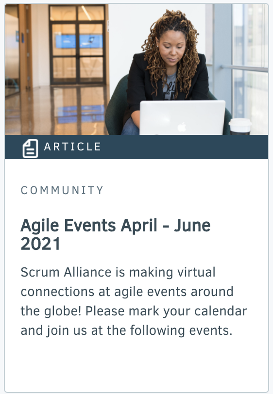 Agile Events April - June 2021